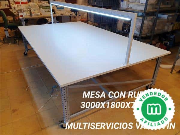 milanuncios-mesas-industriales-con-ruedas