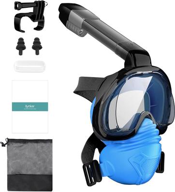 Tanque de Buceo Máscara de Buceo Snorkel Máscaras de Snorkel de Cara  Completa Máscara de natación subacuática Equipo de Buceo Profesional Equipo  de
