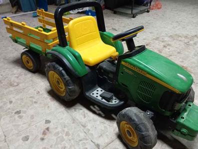 Tractor Eléctrico para Niños 6V Con Remolque Rosa Animales Montar Luces  Sonidos