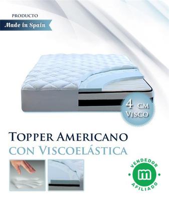 Topper cubre colchón viscoelástico de segunda mano por 75 EUR en Móstoles  en WALLAPOP
