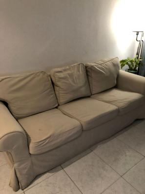 EKTORP funda sofá 3 plazas+chaise longue, Hakebo gris oscuro - IKEA