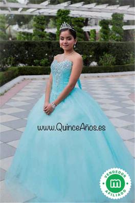 Vestido azul turquesa 15 clearance anos