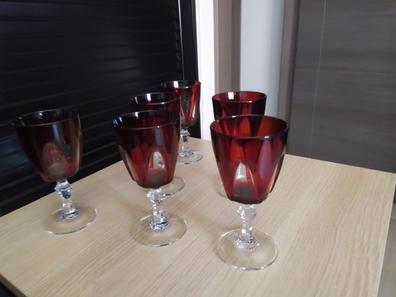 Copas#color#cristal#rojas##estilofrancés#imperial#antiguas