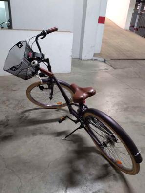 Cesta Bicicleta Delantera Elops 520 marrón 8L