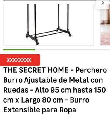 Perchero de pie negro 170cm - THE SECRET HOME