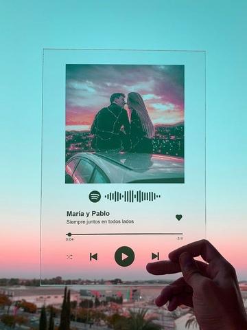 Lámpara Spotify personalizada Cuadro Spotify con canción -  España
