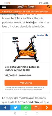 Bicicleta Estatica Con Respaldo Lumbar con Ofertas en Carrefour