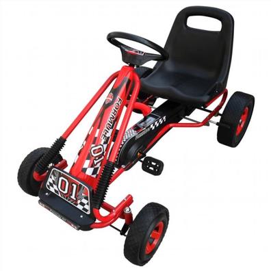 Coche De Pedales Go-kart Rojo / Ruedas Goma / Envio Gratis