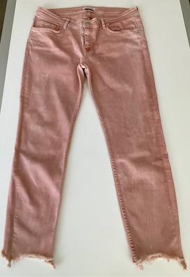 pantalon recto pantalon granate zara Pantalones flecos zara de segunda mano para mujer Milanuncios