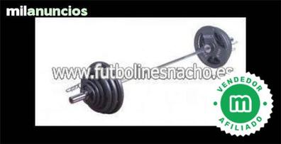 BARRA Y MANCUERNAS SEMI MACIZAS + DISCOS CON AGARRE 50 KG