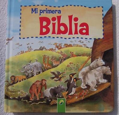 Mi Primera Biblia libro miniatura con atril de madera, ilustrada