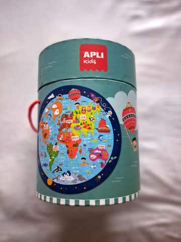 Milanuncios - Puzzle Circular Mapa del Mundo APLI Kids