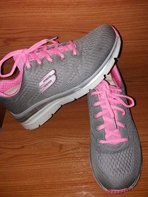 Zapatillas deportivas mujer skechers sin cordones blancas ofertas Zapatos y  calzado de mujer de segunda mano barato