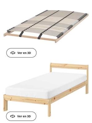 Estructura cama+somier ikea 160x200 de segunda mano por 120 EUR en Colmenar  Viejo en WALLAPOP