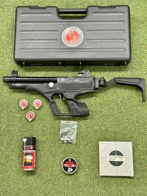 RD Compact Gamo Red Alert Pistola Full Metal + maletín + Accesorios. Arma  de balines (perdigones BB's de Acero Cal 4.5mm) y CO2 (Botella de Aire  comprimido) SEMIAUTOMÁTICA <3,5J : : Deportes