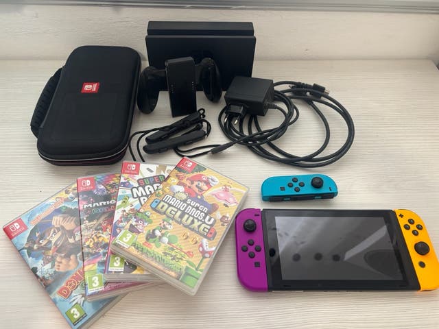 Milanuncios - Nintendo Switch + 4 Juegos + 1 Joy-con