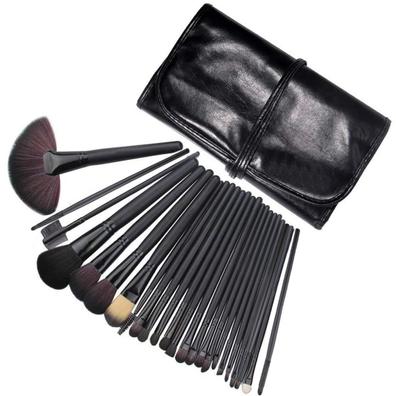 SET BROCHAS MAQUILLAJE C/ESTUCHE 10 PZAS COLORES SURTIDOS