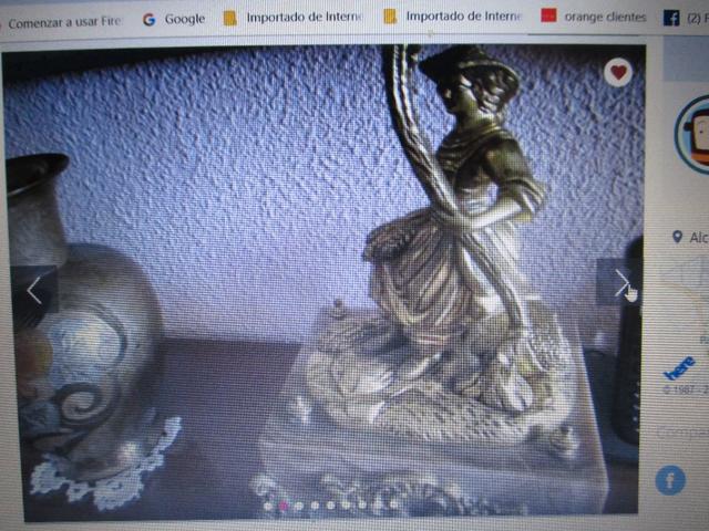 Milanuncios reloj antiguo de sobremesa y candelabros