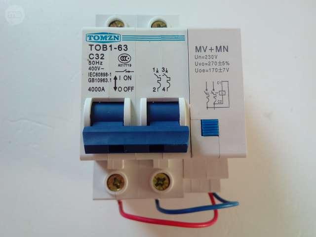 rotector sobretensiones permanentes con rearme automático + MCB 63A