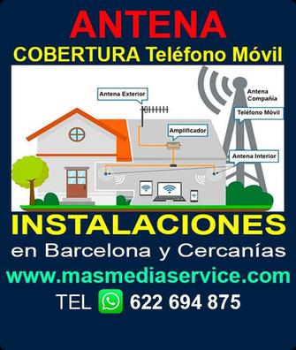 amplificador cobertura teléfono móvil instalación en Barcelona, antena para  teléfono móvil instalación, instalar amplificador señal movil