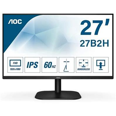 SAMSUNG Monitor de computadora FHD de 24 pulgadas (60.96 cm), serie SR35,  1080p, 75Hz, panel IPS, HDMI, VGA (D-Sub), 3 lados sin bordes, FreeSync