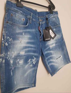 Dsquared2 - Pantalón vaquero corto azul marine short con logo