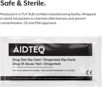 Tarjetas de prueba de drogas Aidteq 7-en-1 para orina