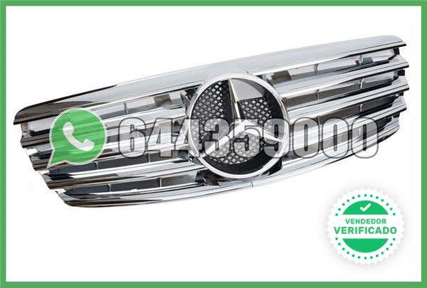 Rejilla De Ventilación Central Delantera Para Mercedes Clase E W211 (2003-2008) Y CLS W219 (2007-2009) | Color Negro | ABS