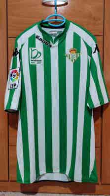 Maillot Officiel Vintage Real Betis Kappa – Taille L, Dorsale 14 Retiré, Match Worn