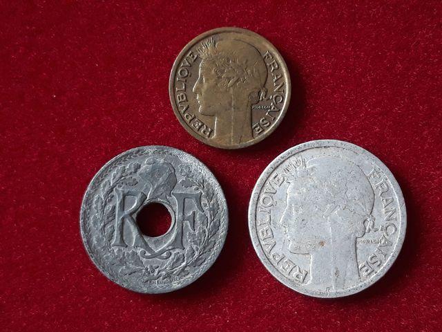 Milanuncios - Ocupación nazi Francia WWII, 3 monedas