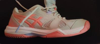 Zapatilla Padel Para Mujer Asics COURT SLIDE CLAY Suela Espiga Blanco-Rosa