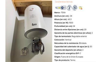 Termo eléctrico de media capacidad para agua caliente sanitaria ACS marca  Aparici