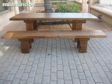 Mesa picnic de madera para jardín 160 cm - Color Cerezo