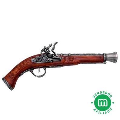  pistola de la guerra civil, madera y acero, réplica