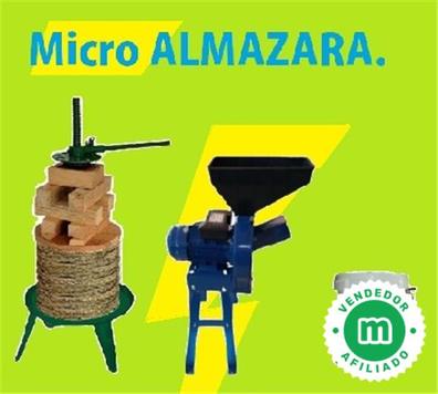 Prensa aceituna Manual Mini Amazara con Ruedas, Capachetas 40 cm