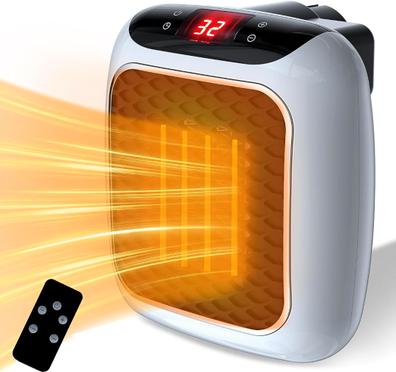 Mini calefactor de enchufe, 2 velocidades, 400W y mando a distancia