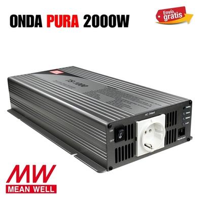 Inversor solar 2000w 12v Onda pura LCD + Mando + Cables de 16mm2