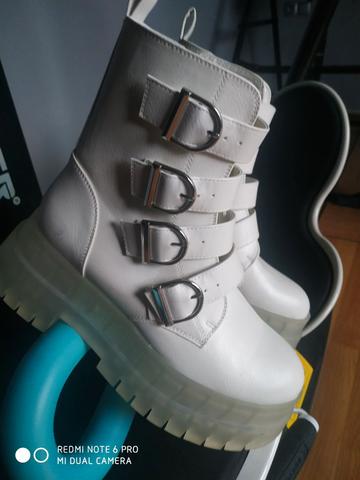 Bershka botas blancas hot sale