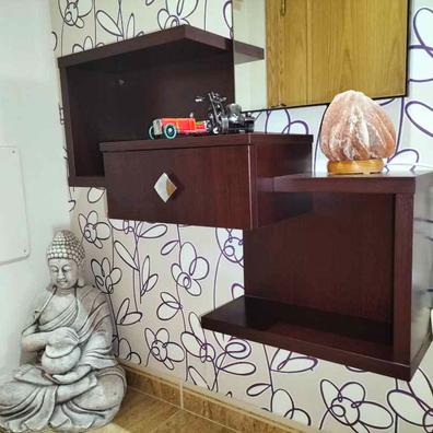 Mueble Entrada Recibidor Con Espejo Redondo De Pared De 80cm Tuly