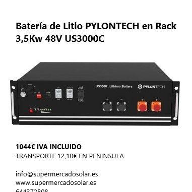 Batería Litio Pylontech US3000C 3.5kWh