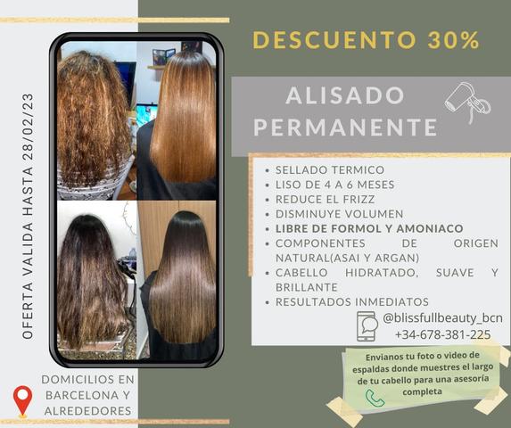 Pelo liso permanente hot sale