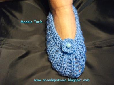 patucos adulto ganchillo - Buscar con Google  Crochet slippers, Crochet  socks, Crochet slipper pattern