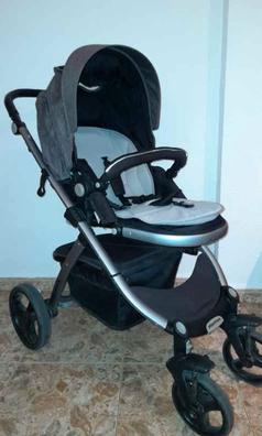 2 en 1 Sistema de viaje para bebé, cochecito de bebé, cochecito de bebé  estándar, carrito de viaje de bebé, portátil, plegable, marco de aluminio