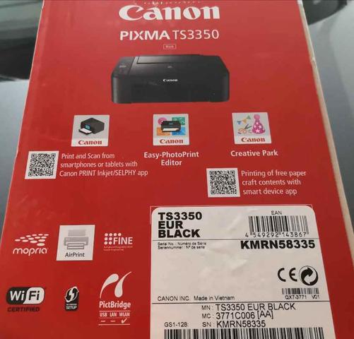 Canon PIXMA TS3350 Multifunción Wifi Roja