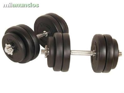Discos Pesas Mancuernas Juego Fitness Musculación 2x5 Kg + 2x10 Kg