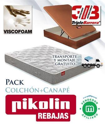 Pack Pikolin, Colchón Viscoelástico modelo Apple y Somier Multiláminas SG16
