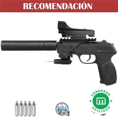 Pistolas Aire Comprimido GAMO PT-80 Desert Attack Special Edition (INCLUYE  BALINES MATCH 250 un. Y BOMBONA CO2 12 GR)