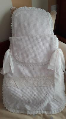 Funda para cuco o vestidura para capazo tela blanca plumeti blanco