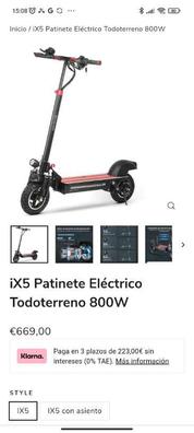GT2 Patinete Eléctrico Todoterreno 800W