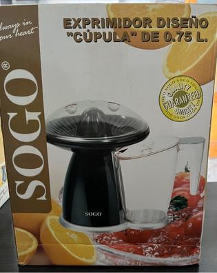 Exprimidor de zumo de doble giro automático con potencia de 40W color  naranja y transparente Sogo